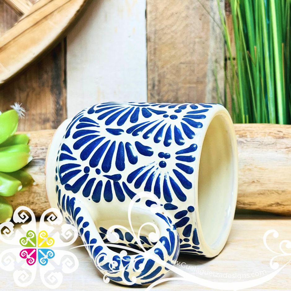 Corazon Blue Talavera Mug - Single Talavera Mug