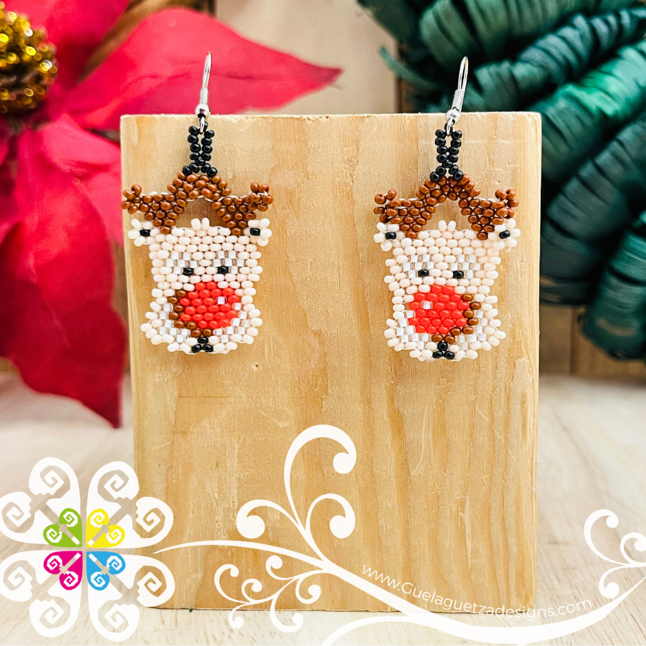 Reindeer - Christmas Beaded Earrings