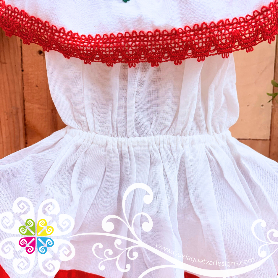 Red Estambre Campesino Children Dress
