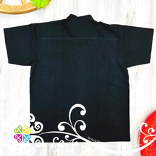 Black Spring Stripe Shirt - Embroider Men Shirt
