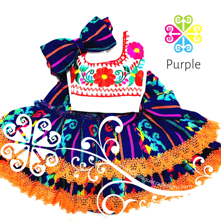 Purple Primavera Girl Set - Mexican Children Outfit
