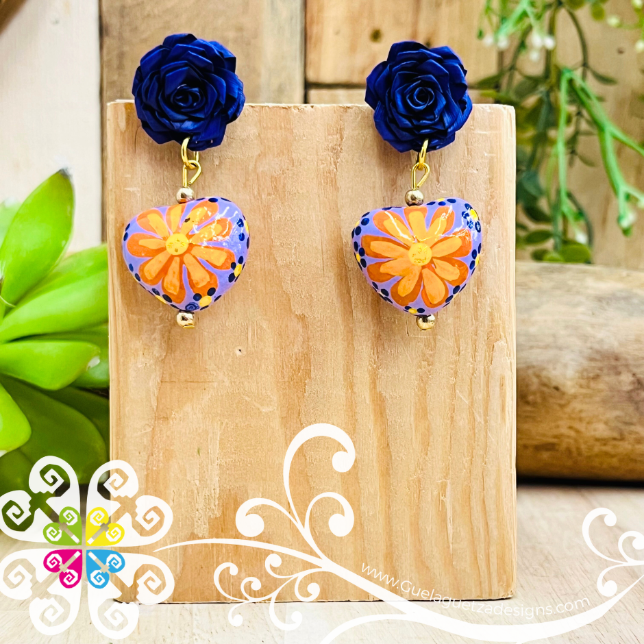 Corazon Barro Studs - Clay Earrings