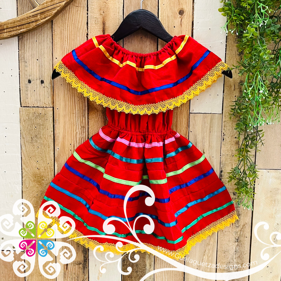 Red Liston Campesino Children Dress