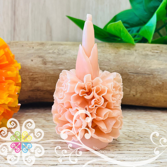 Mini Light Pink Vela Escamada Elegancia Artesanal- Artisan Candles Vedesa