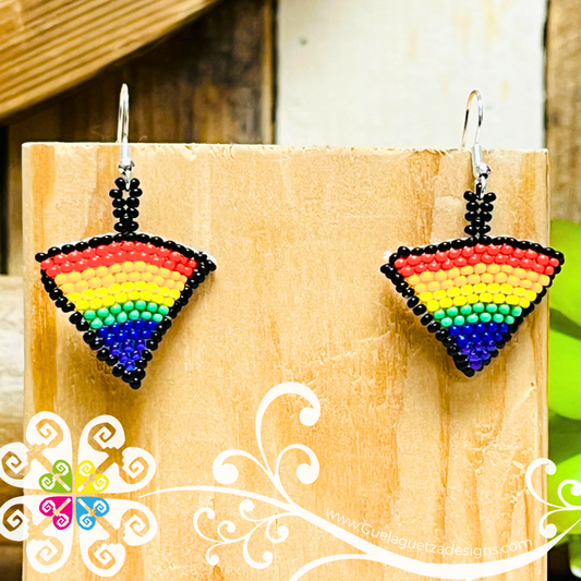 Triangle Beaded Earrings - Pride Collection