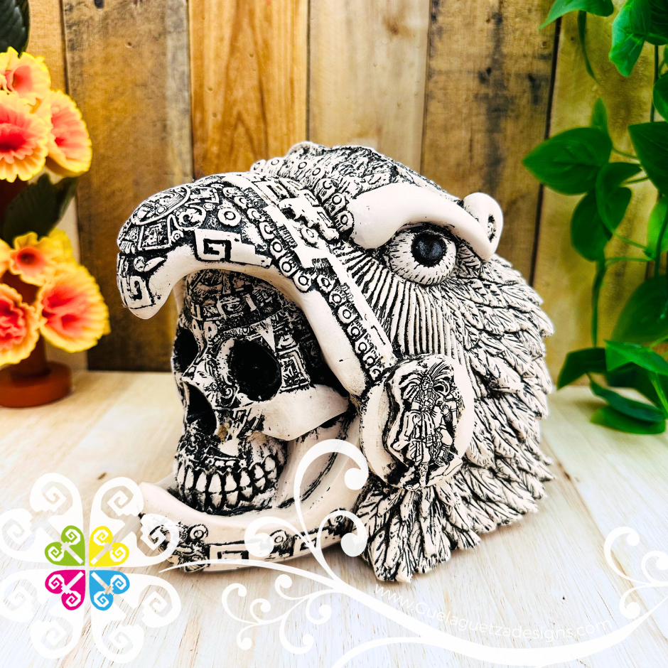 Large Eagle Warrior - Artisan Day of Dead Resin Skull