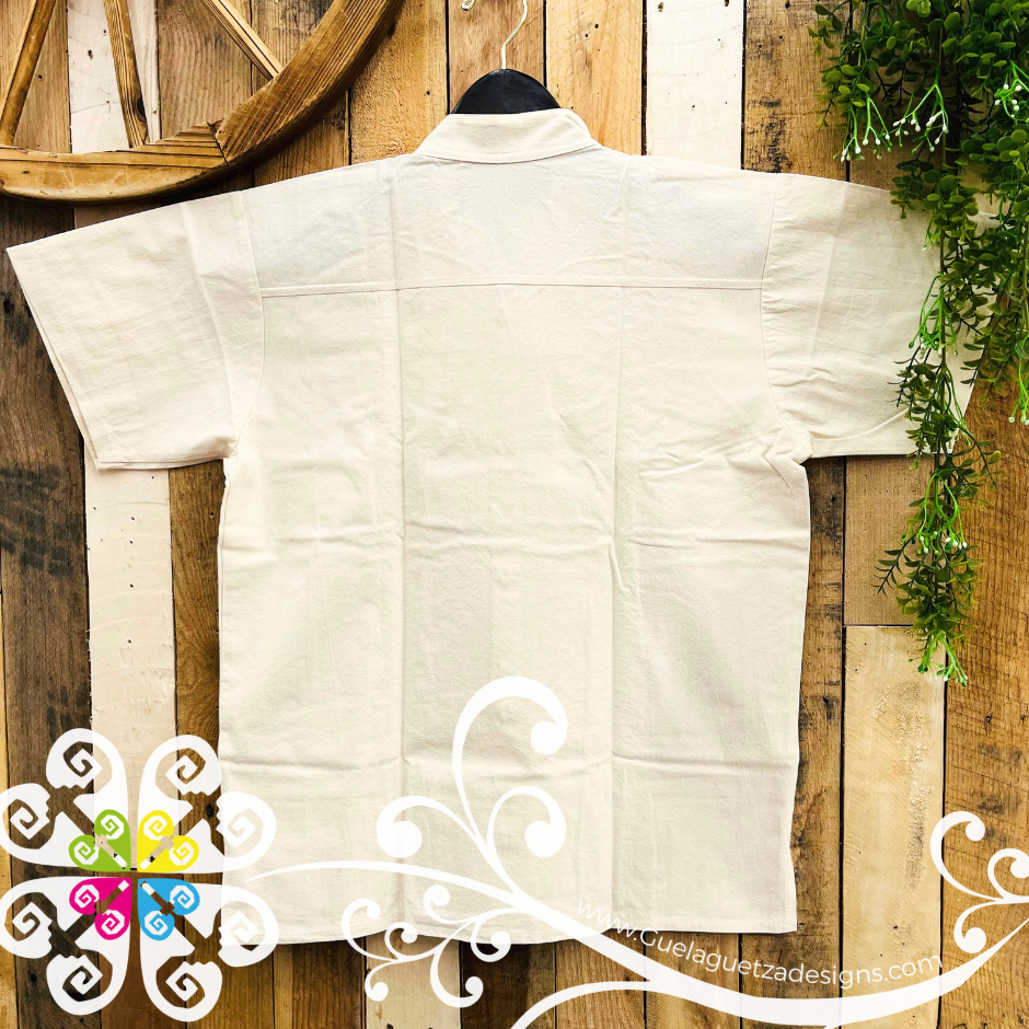 Plus Size Beige Lace Men Guayabera - Men Shirt