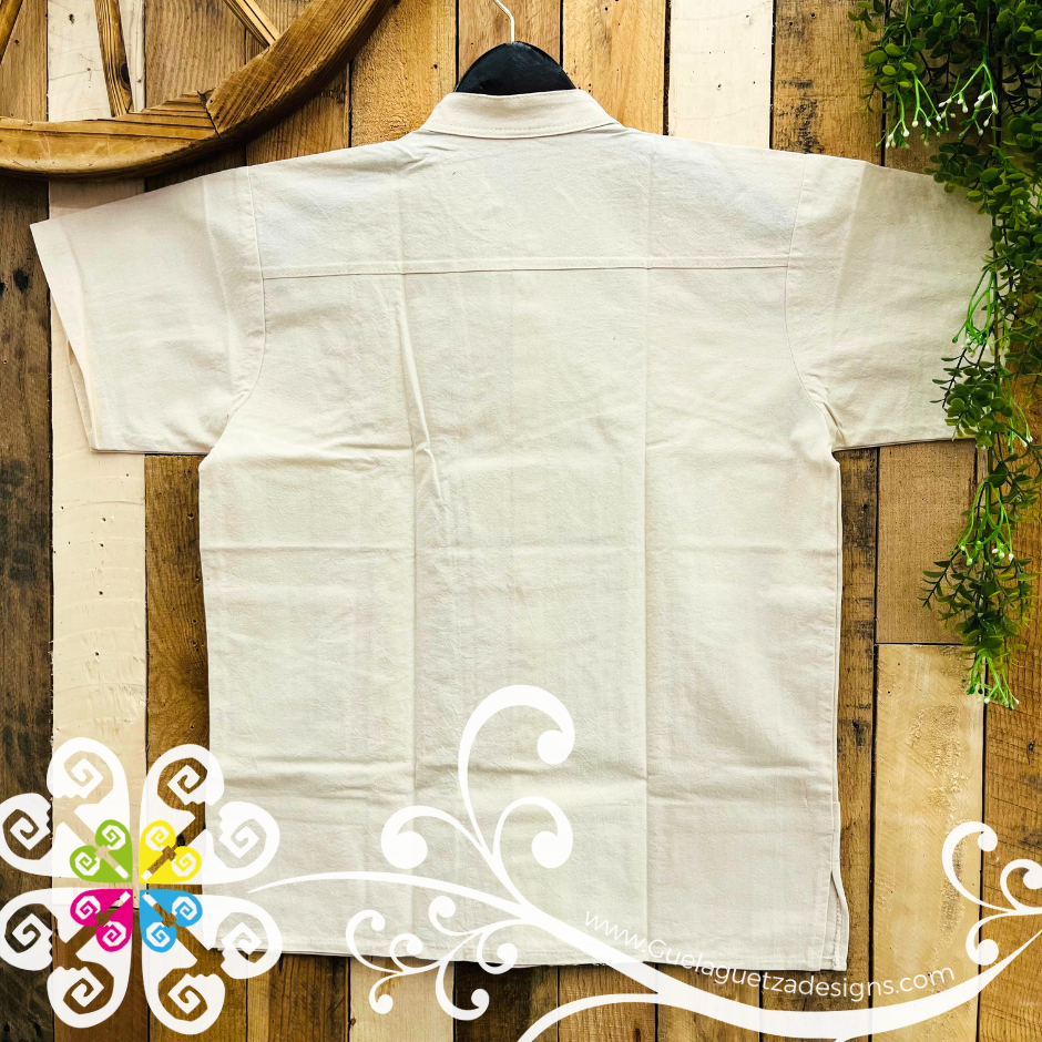 Beige Pepita Guayabera - Men Shirt