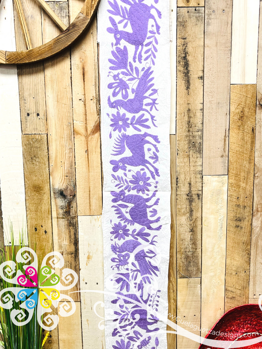 Lilac Small Solid Otomi Table Runner - Camino de Tenango