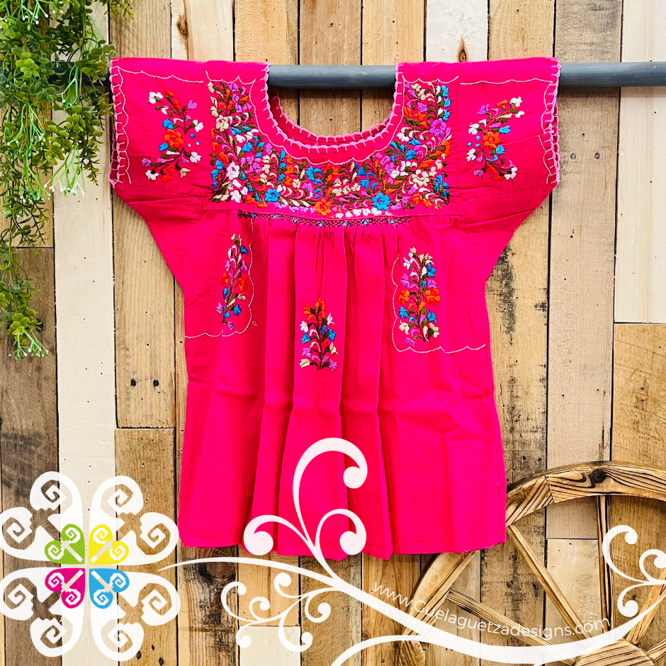 Small Blusa San Antonino Sencilla - Short Sleeve - Embroider Women Top