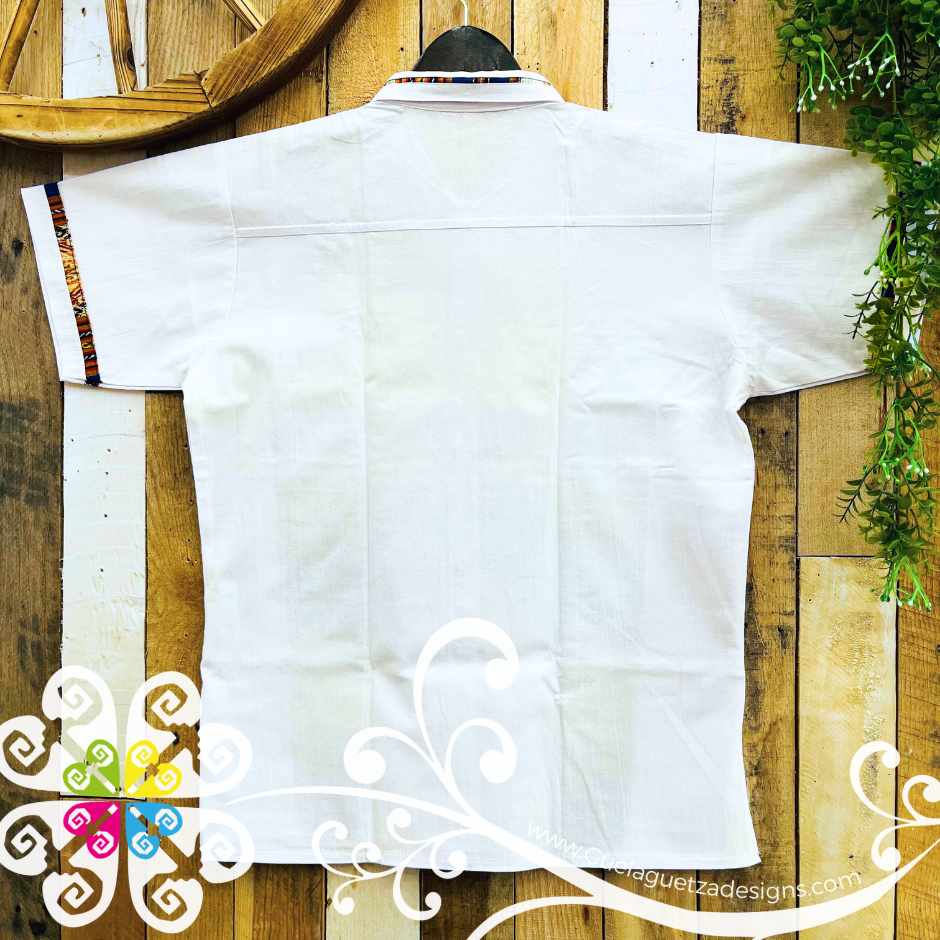 White Men Coralillo Shirt Double Lines - Men Shirt
