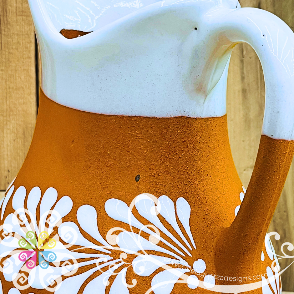 Imperfect Natural/White Espiga Pato Clay Pitcher - Jarra de Barro