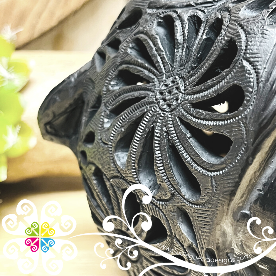 Large Jaguar Warrior - Black Clay Oaxaca