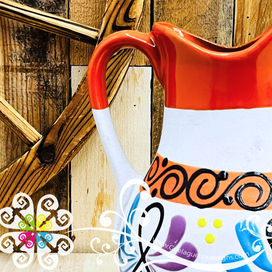 Orange Clay Pato Pitcher Set - 4 Mugs