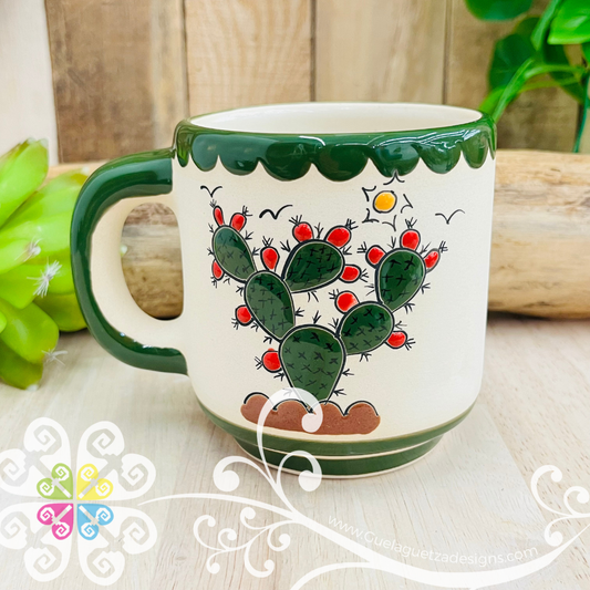Cactus Taza Cafetera - Barro Alta Temperatura - Single Clay Mug