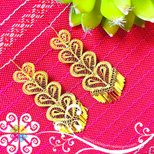 Large Gold Filigrana Artisan Earrings
