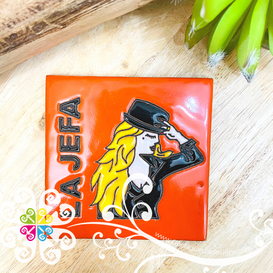La Jefa - Mexican LoteriaMX Coaster Tile