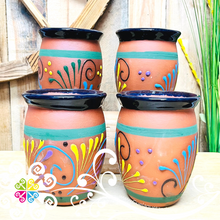 Set of 4 Large Cantarito Decorated Cup