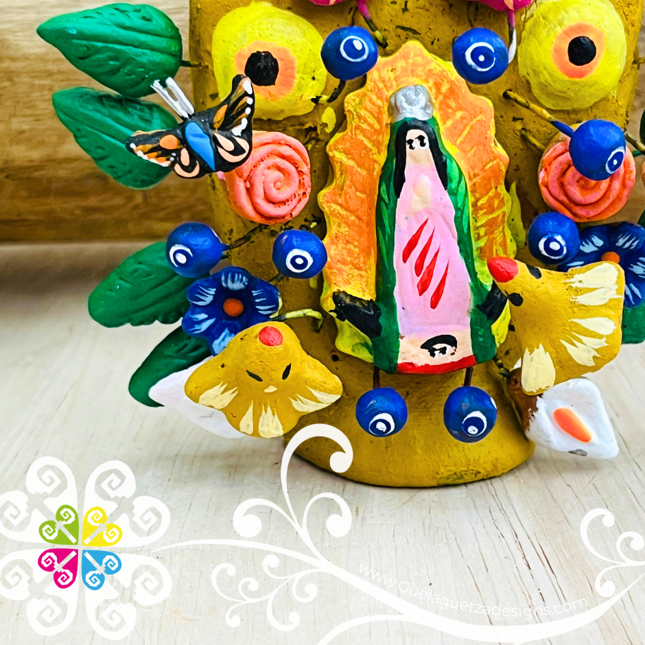 Mini Arbol Pintado Home Decor - Barro Metepec