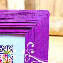 Purple Culturas Bordadas - Embroidered Wood Frame
