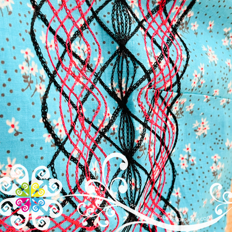 Medium Cadenilla Tehuana Lupita Top - Double Embroider