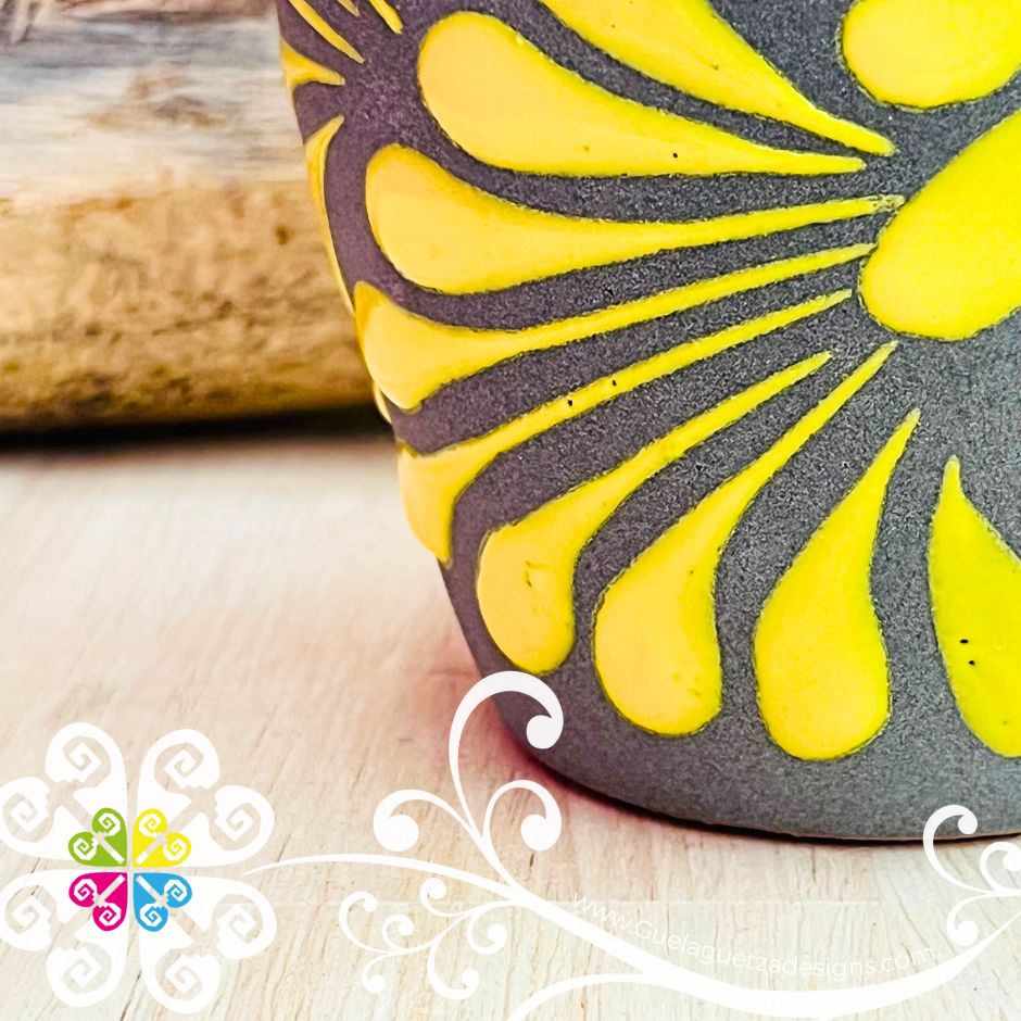 Set of Black Rainbow Espiga Plumeado Cantarito Cup - Set Clay Cantarito