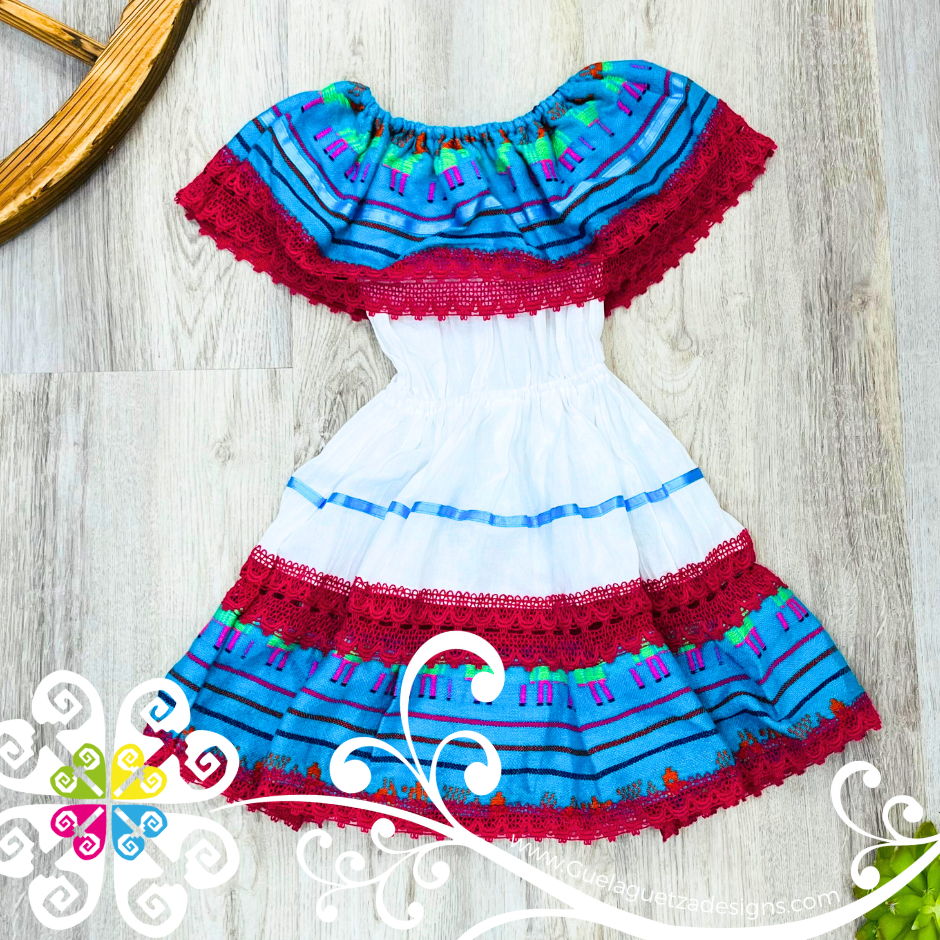 Blue Cambray Campesino Children Dress