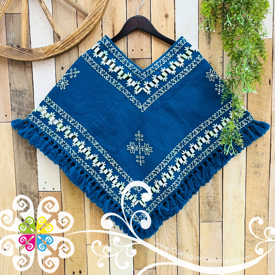 Embroidered Poncho - Deshilado Design - Mañanita