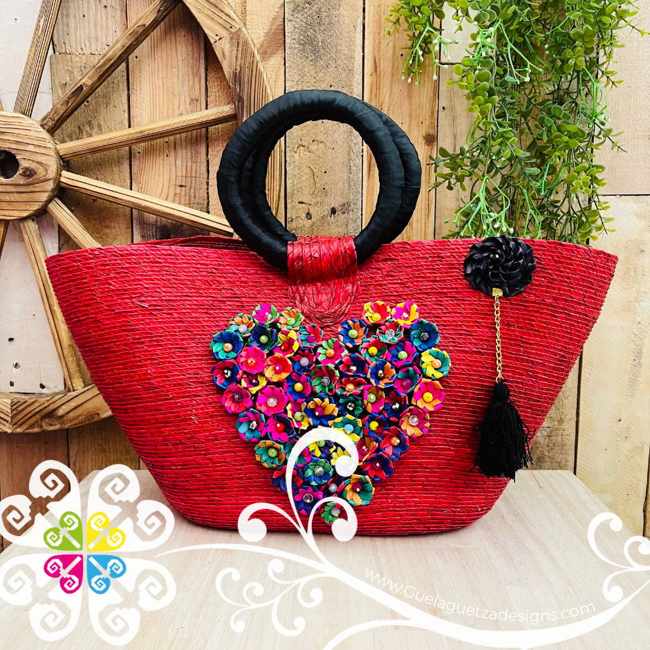 Corazon Abanico Palm Bag - Bolsa de Palma Artesanal