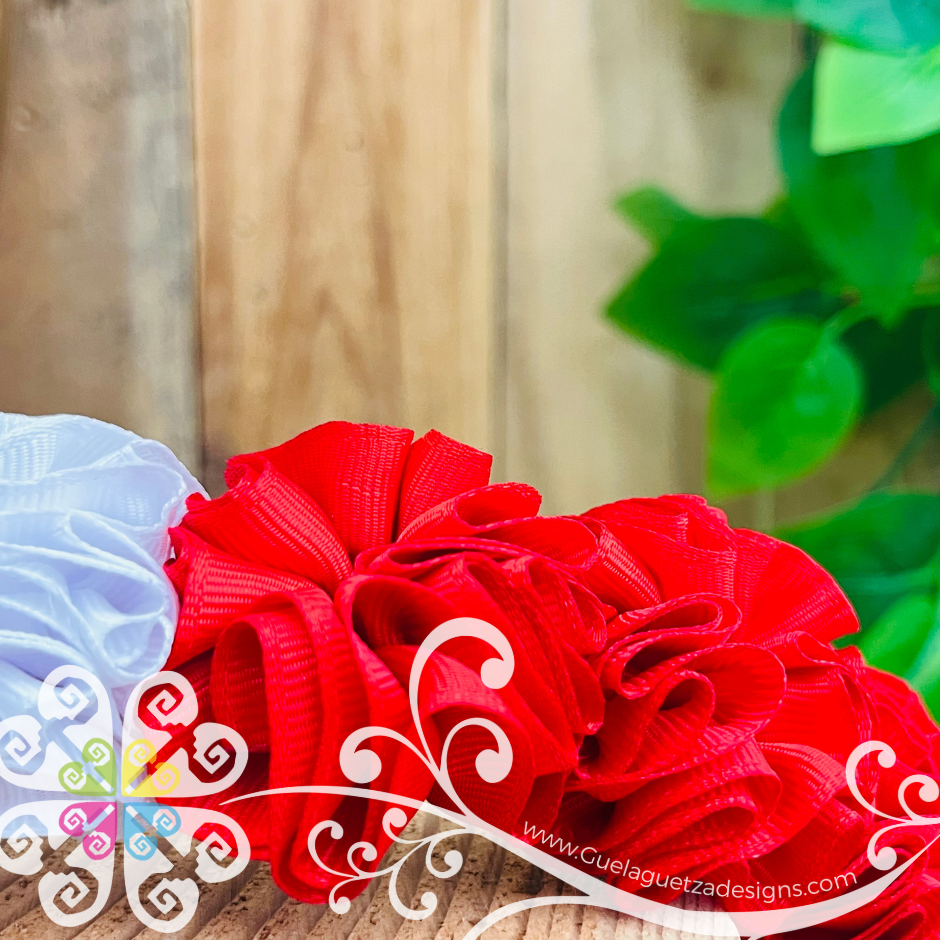 Tricolor Ribbon Flower Headband - Folkloric Headband