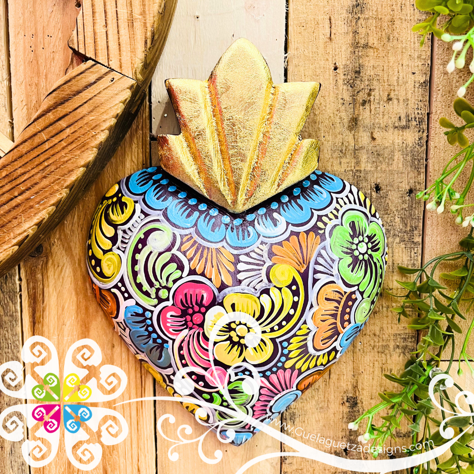 Large Corazón Pintado - Wall Decor