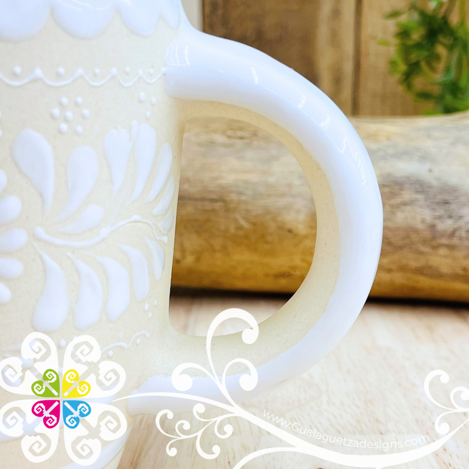 White Taza Cono Colibri - Barro Alta Temperatura - Single Clay Mug
