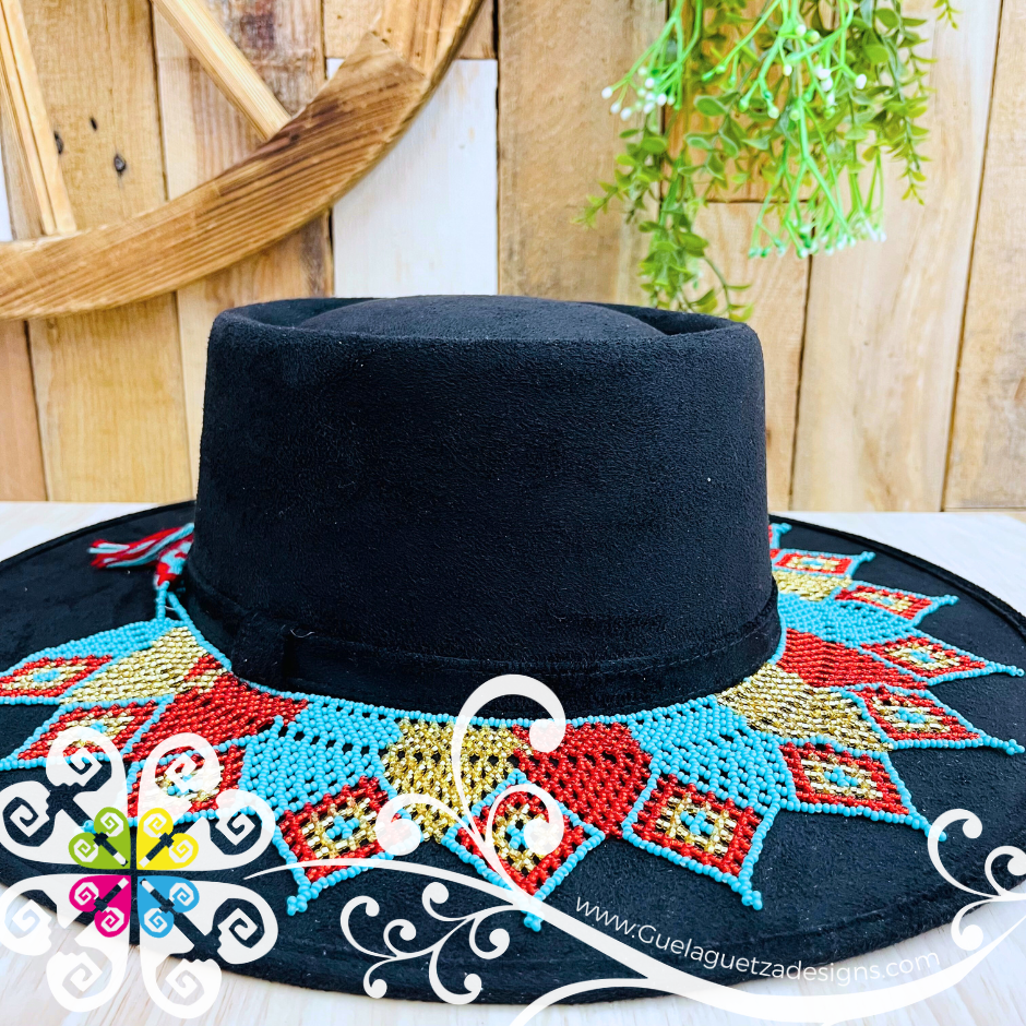 Beaded Rhombus Toquilla Hat - Hatband