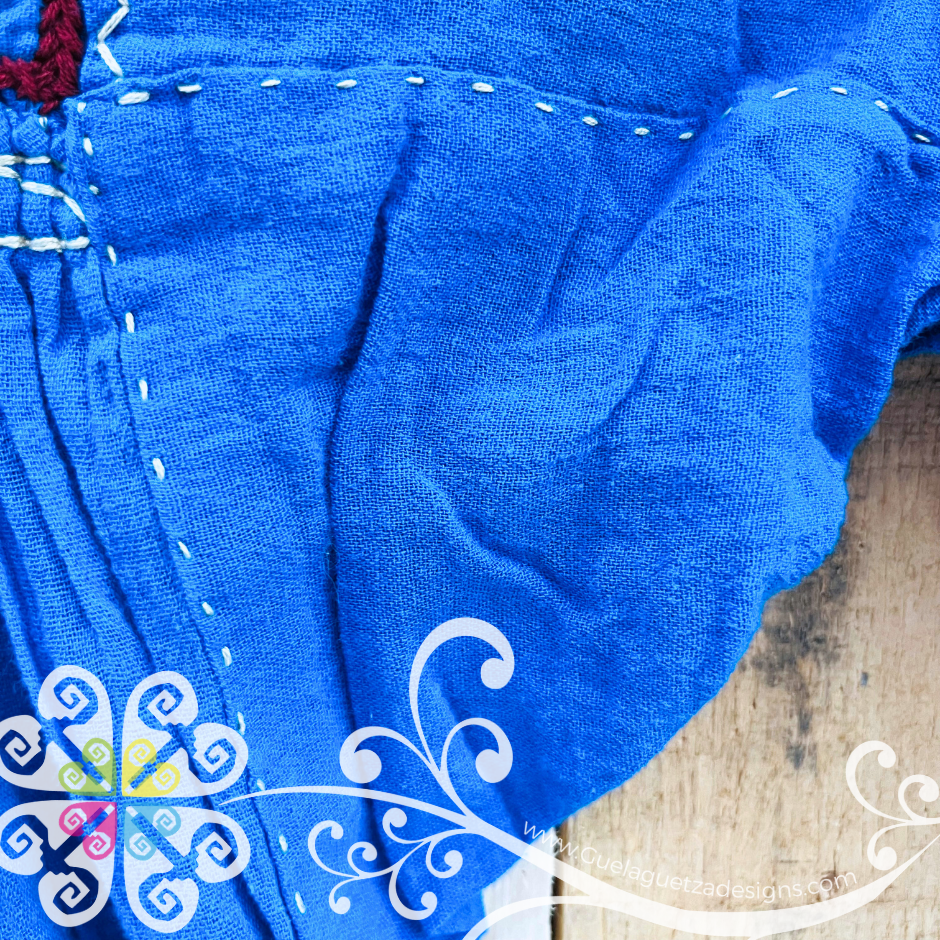 Colorful Embroider Rococo Top with Buttons - Long Sleeve