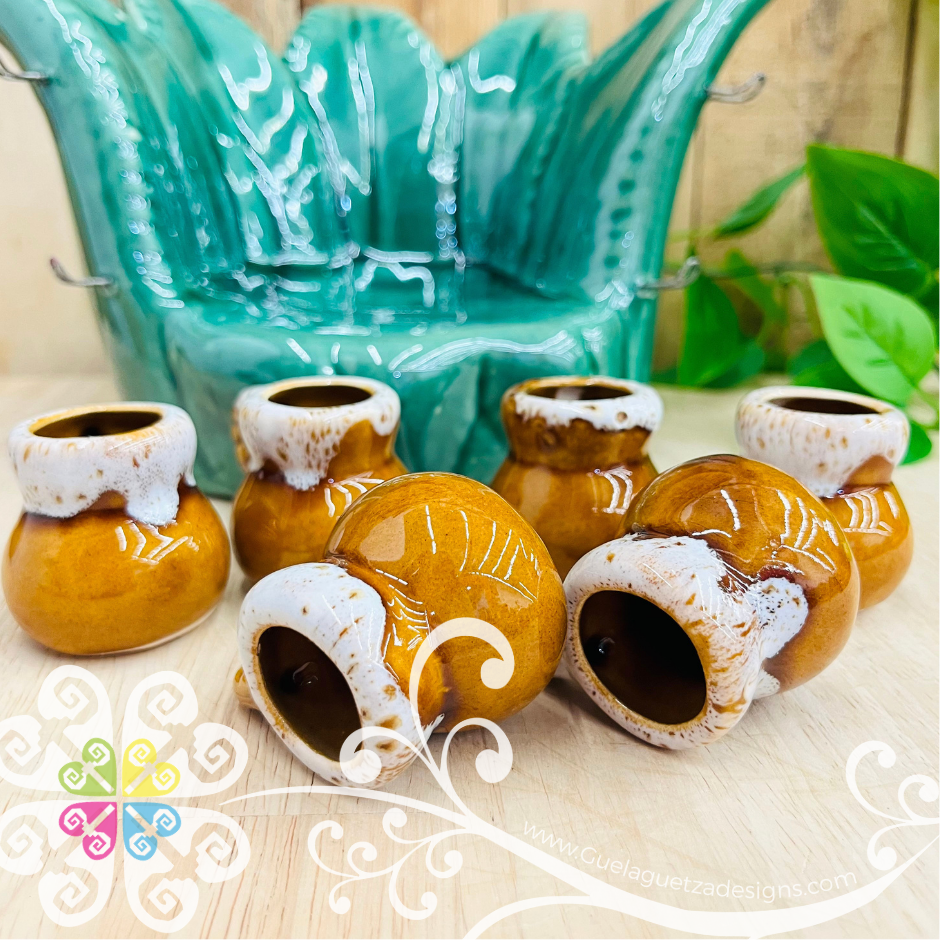 Large Set Tequilero Maguey - Ceramic Tequila Bottle Set