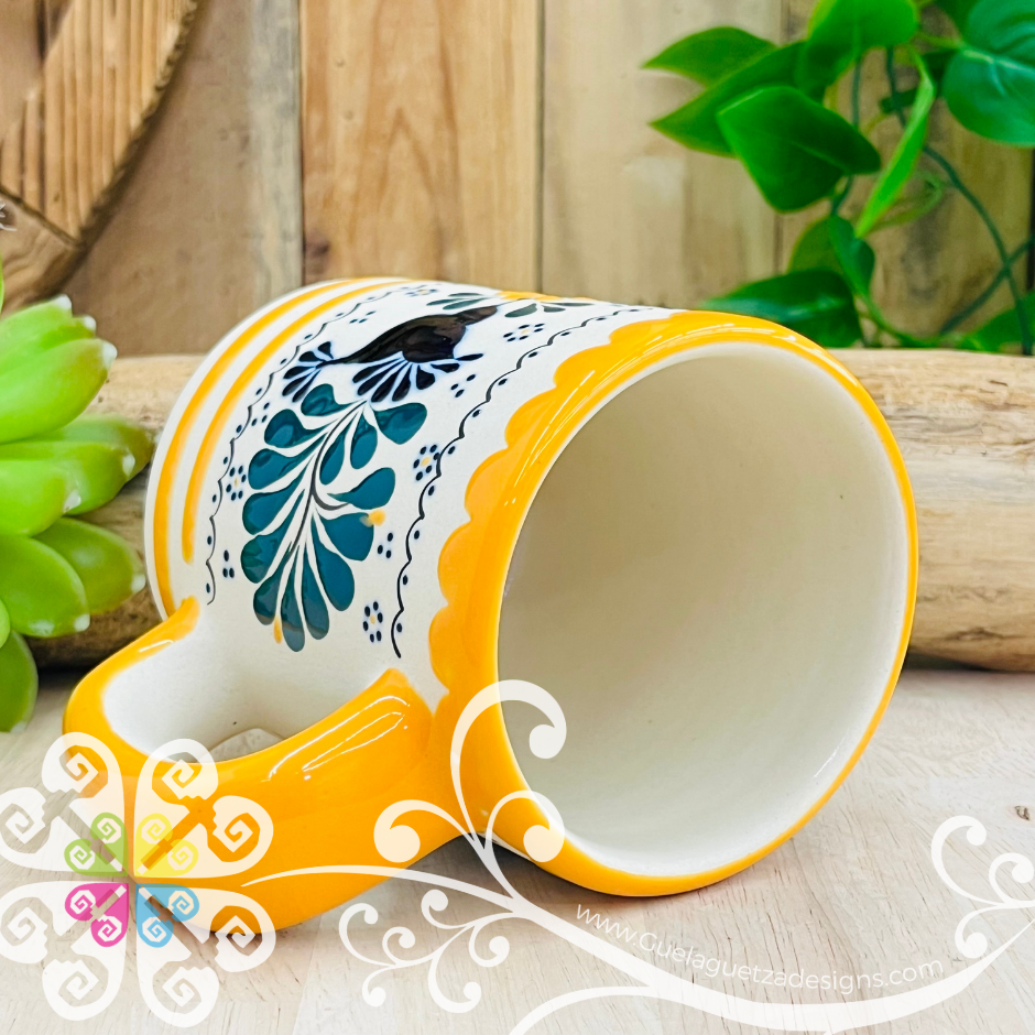 Yellow Taza Recta Colibri - Barro Alta Temperatura - Single Clay Mug