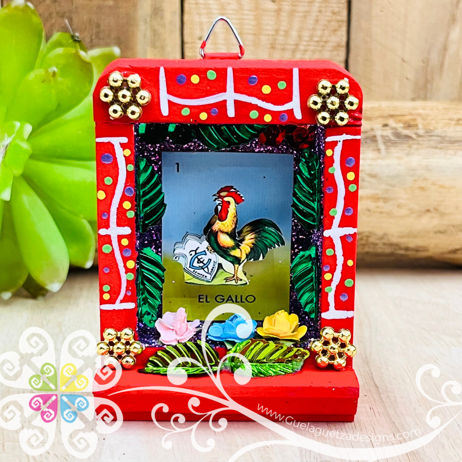 Miniature LoteriaMX Shadow Box - Cajita Decorativa