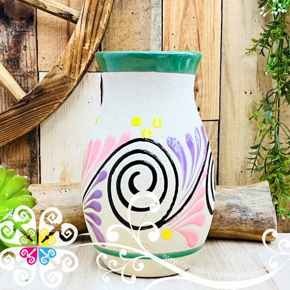 Pistachio Catrina Ovulo Vase - Mexican Home Décor