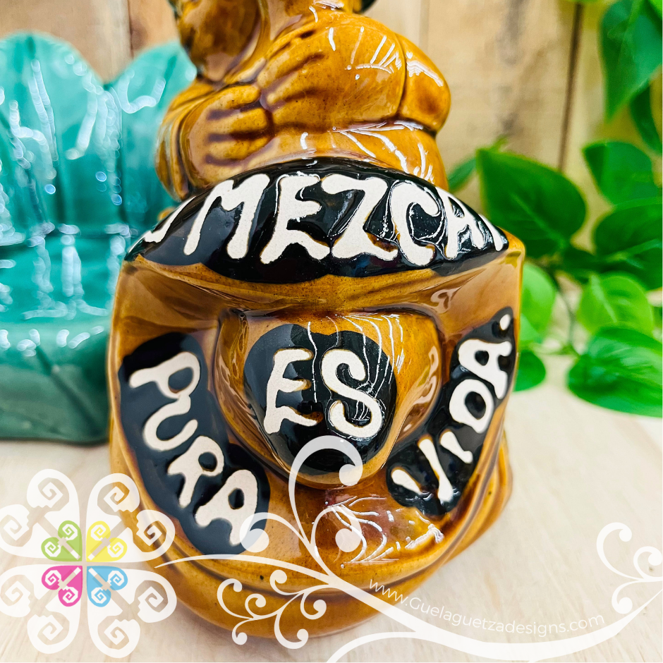 Large Set Tequilero Maguey - Ceramic Tequila Bottle Set