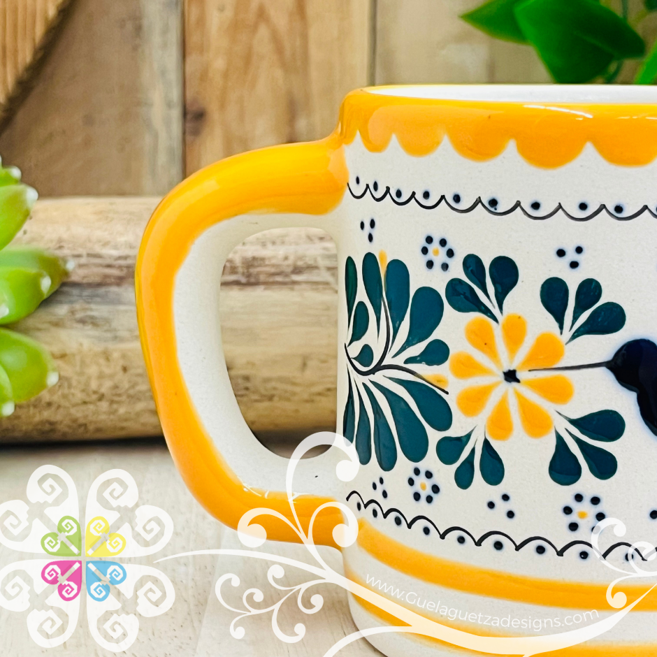 Yellow Taza Recta Colibri - Barro Alta Temperatura - Single Clay Mug