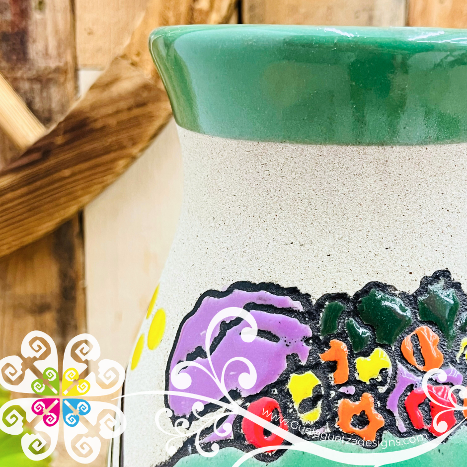 Pistachio Catrina Ovulo Vase - Mexican Home Décor