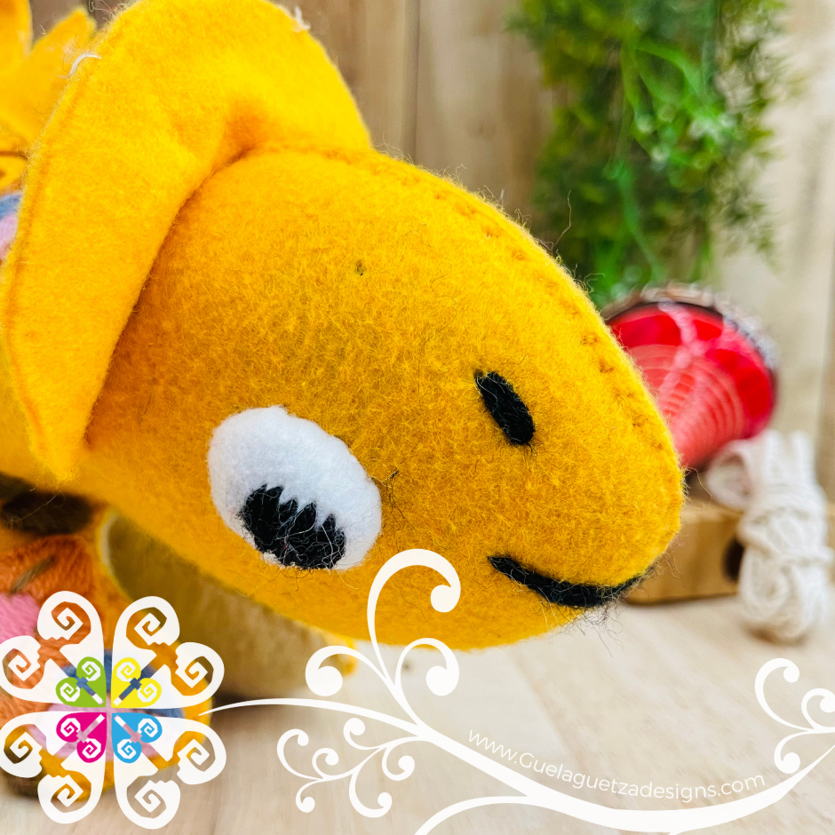 Embroidered Chameleon - Chiapas Stuffed Animal