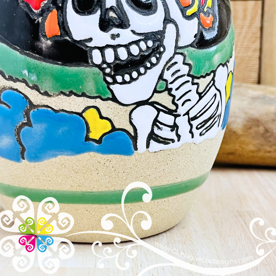 Pistachio Catrina Ovulo Vase - Mexican Home Décor