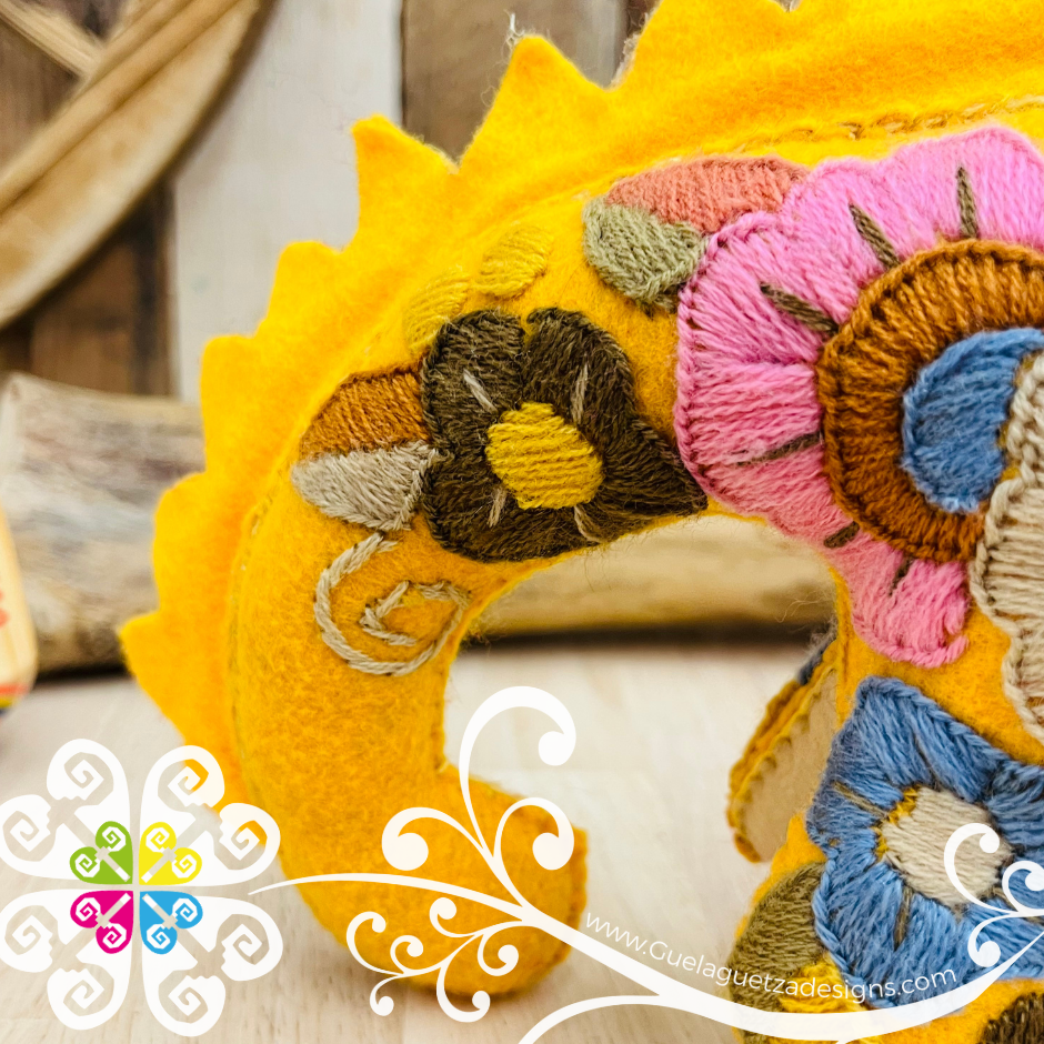 Embroidered Chameleon - Chiapas Stuffed Animal