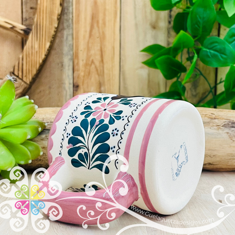 Pink Taza Recta Colibri - Barro Alta Temperatura - Single Clay Mug