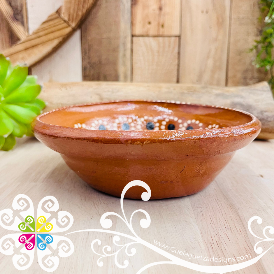 Set of 4 Medium Capula Pozolero Plate - Set Capula Sencillo Clay Bowl