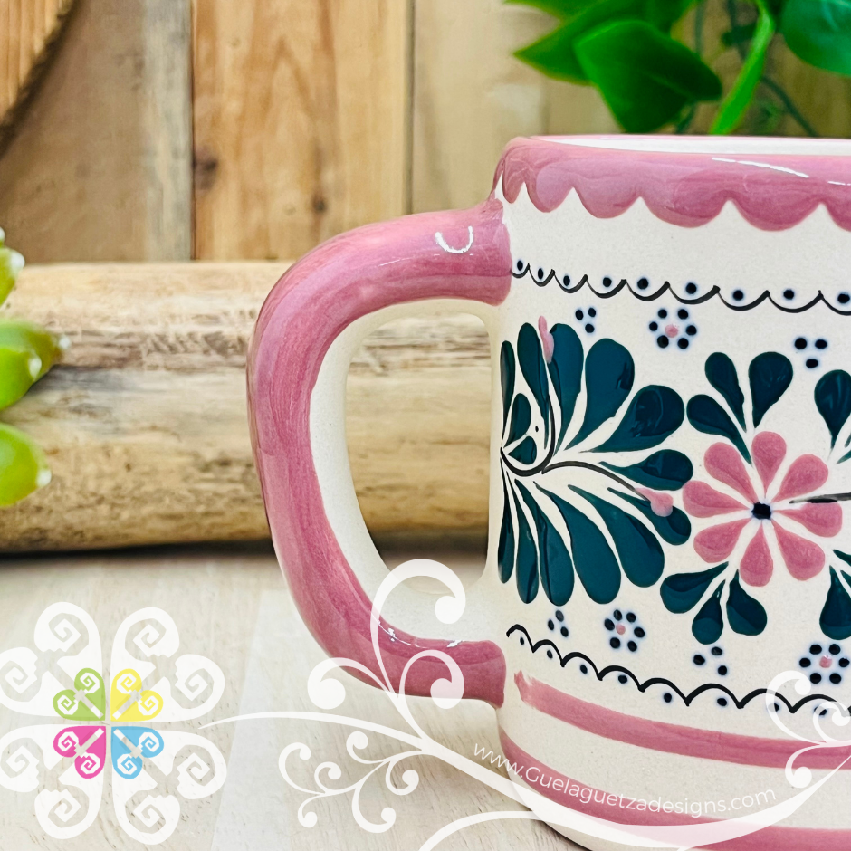 Pink Taza Recta Colibri - Barro Alta Temperatura - Single Clay Mug