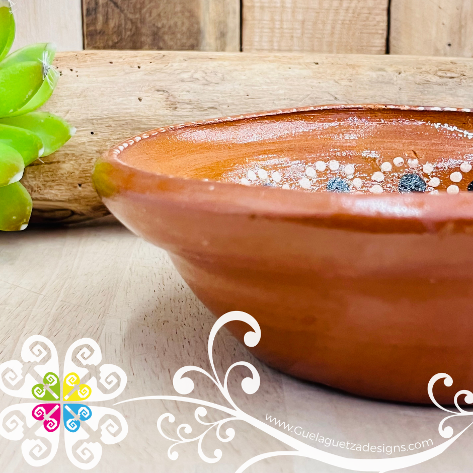 Set of 4 Medium Capula Pozolero Plate - Set Capula Sencillo Clay Bowl