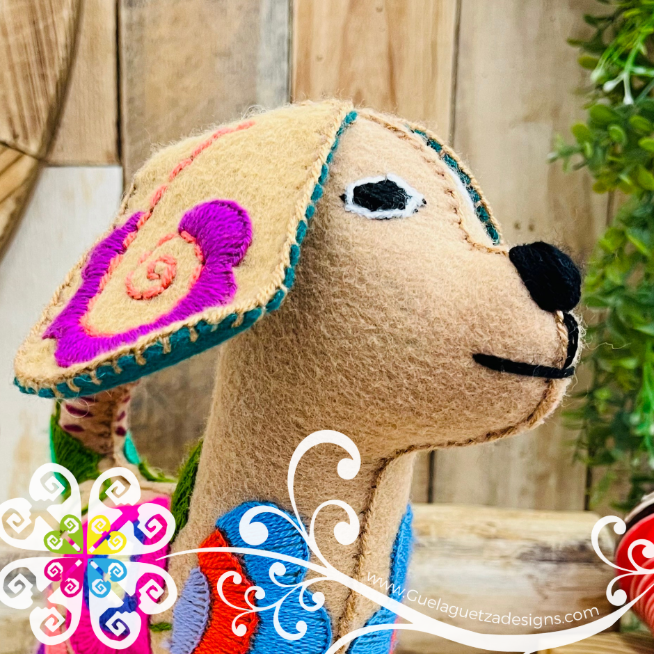 Embroidered Puppy - Chiapas Stuffed Animal