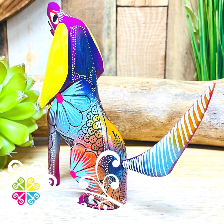 Medium Hound Dog Alebrije- Handcarve Wood Decoration Figure